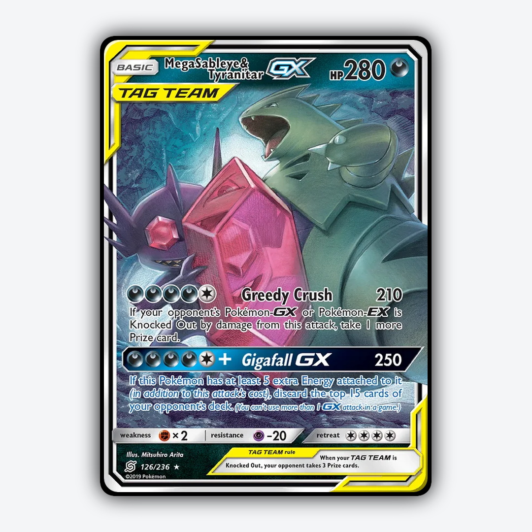 Mega Sableye & Tyranitar-GX 126/236 - Unified Minds Set - Card Rug