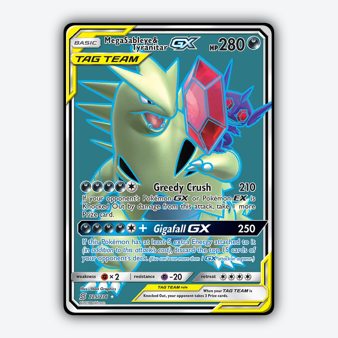 Mega Sableye & Tyranitar-GX 225/236 - Unified Minds Set - Card Rug