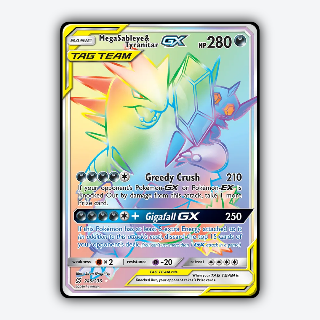 Mega Sableye & Tyranitar-GX 245/236 - Unified Minds Set - Card Rug