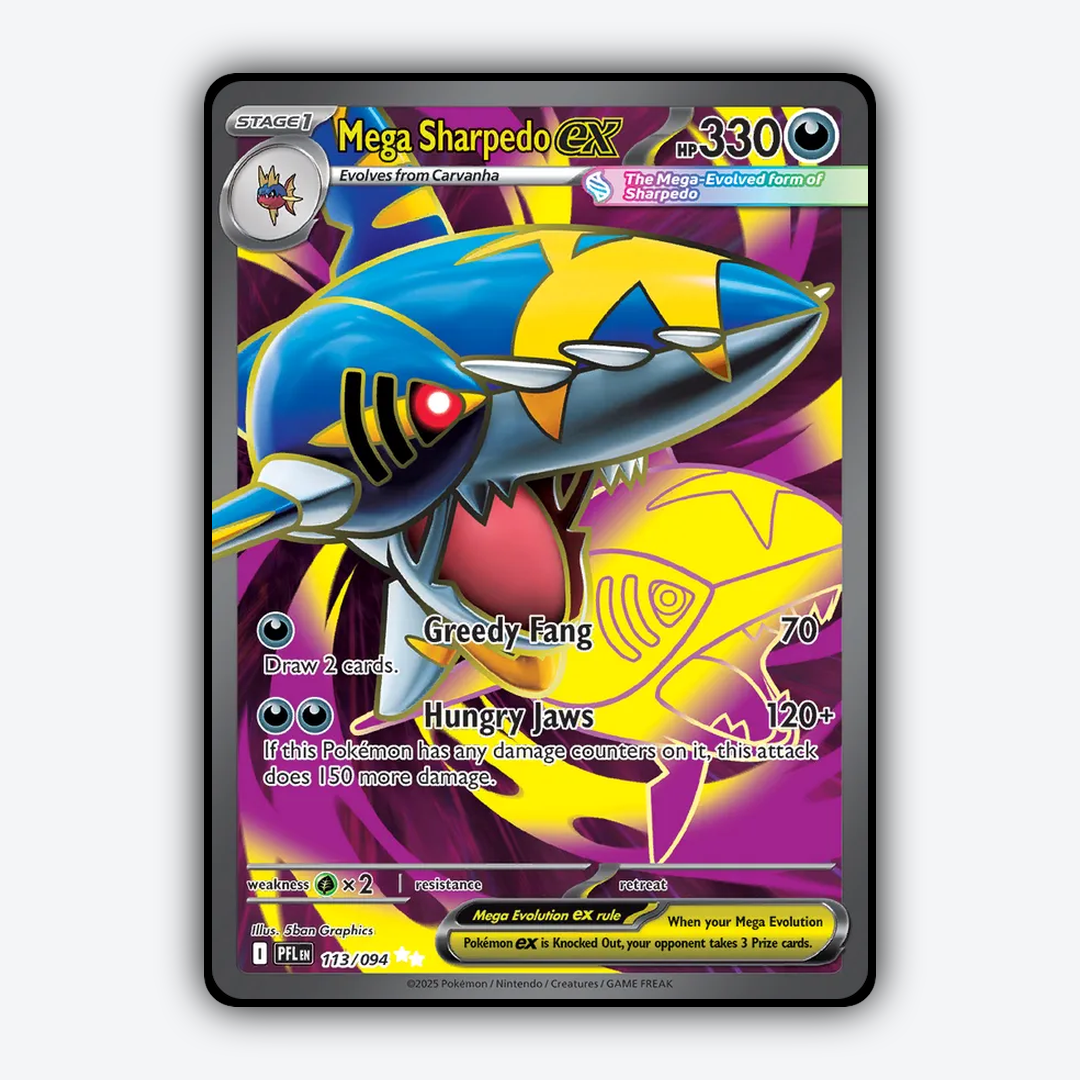 Mega Sharpedo ex 113/094 - Phantasmal Flames Set - Card Rug