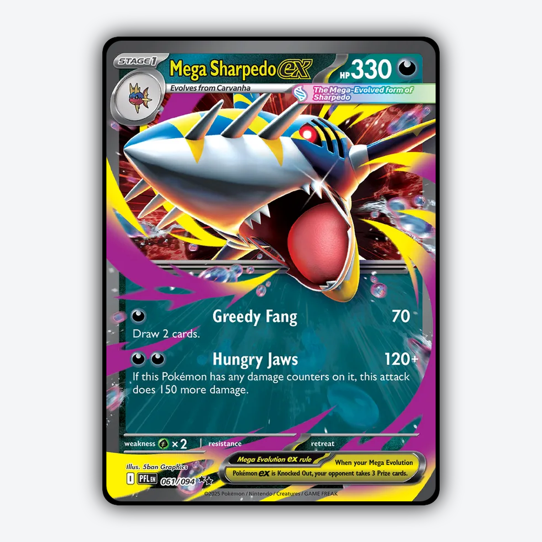Mega Sharpedo ex 061/094 - Phantasmal Flames Set - Card Rug