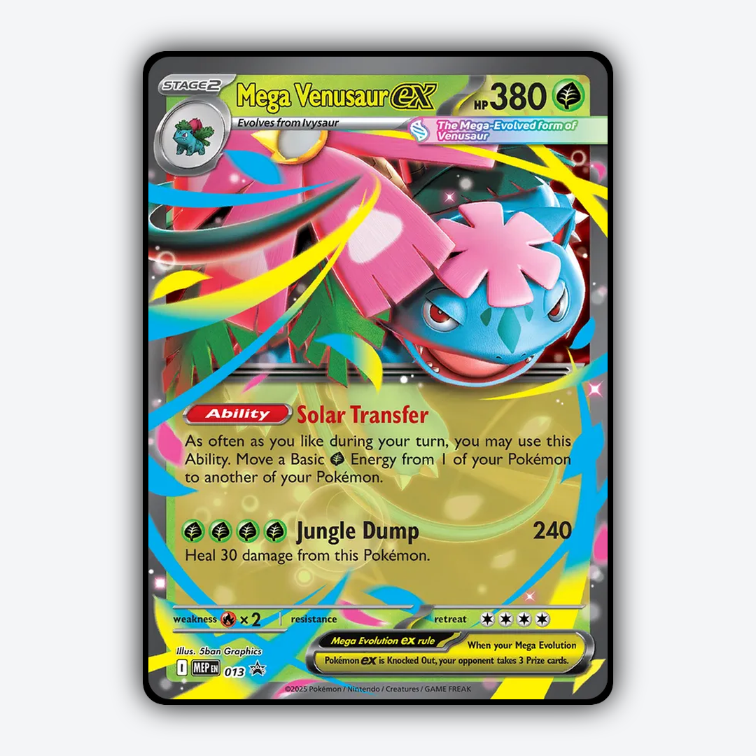 Mega Venusaur ex #13 - ME Black Star Promos Set - Card Rug