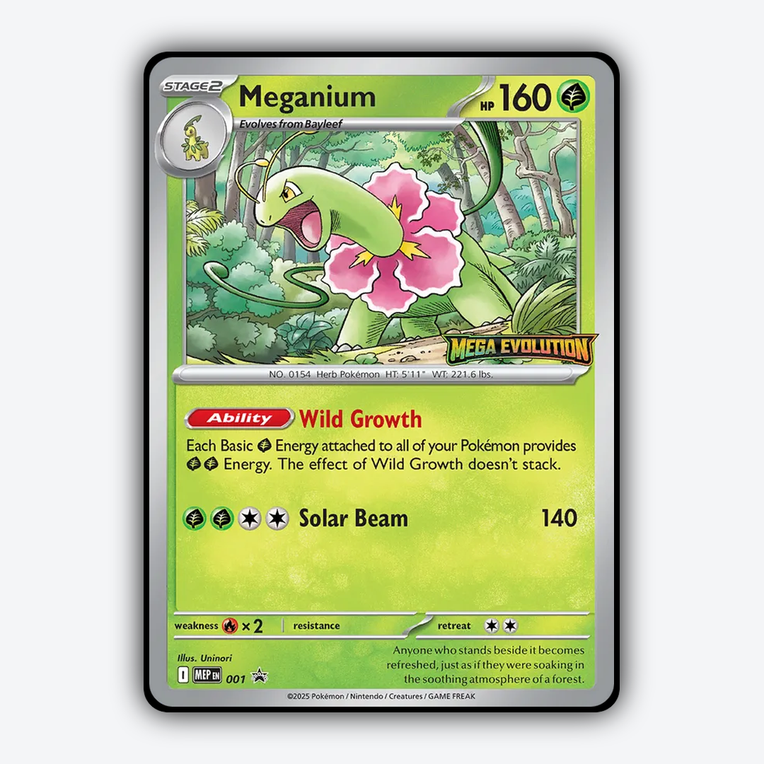 Meganium #1 - ME Black Star Promos Set - Card Rug