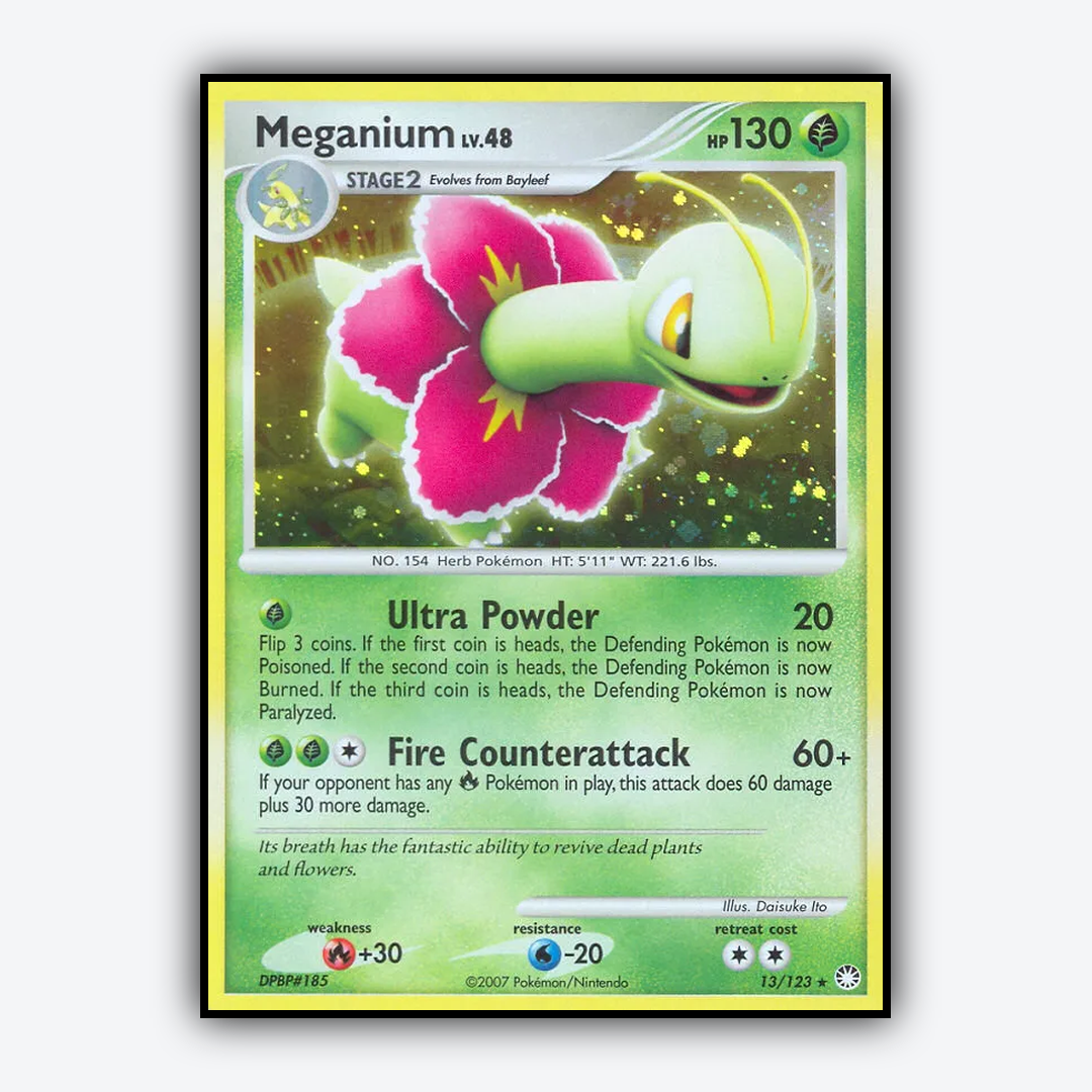 Meganium 013/123 - Mysterious Treasures Set - Card Rug