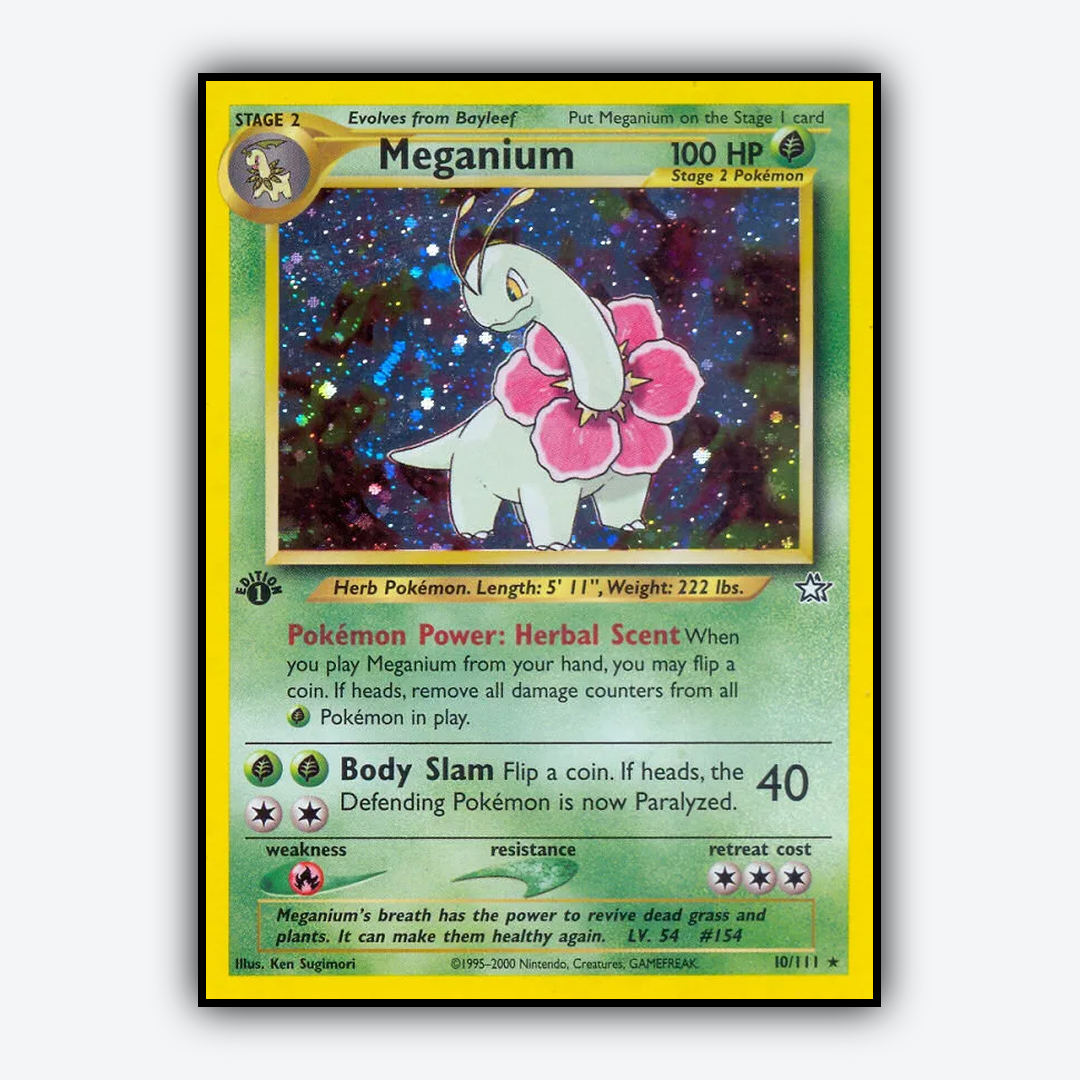 Meganium 010/111 - Neo Genesis Set - Card Rug