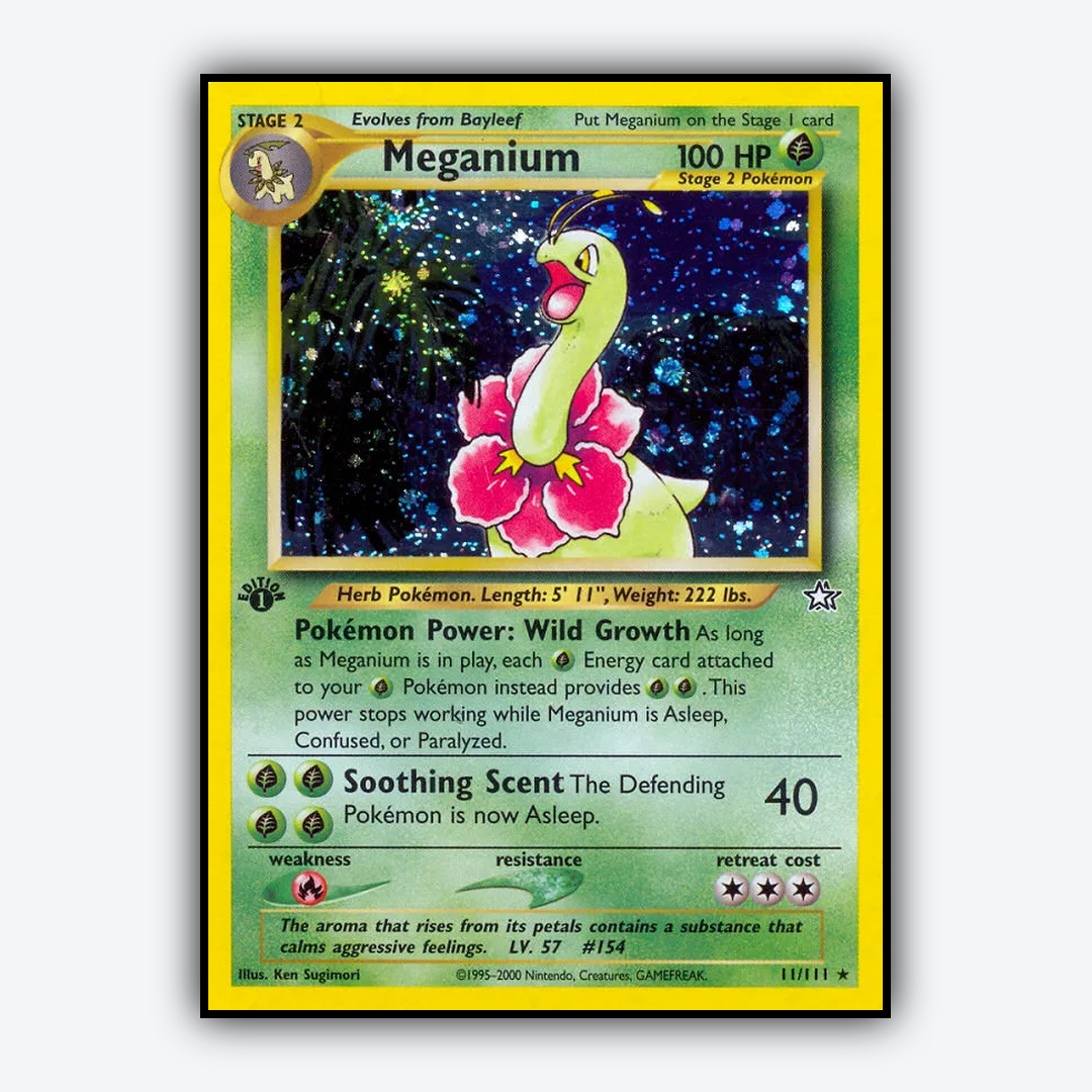 Meganium 011/111 - Neo Genesis Set - Card Rug