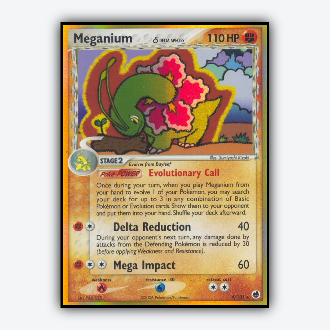 Meganium δ 004/101 - Dragon Frontiers Set - Card Rug