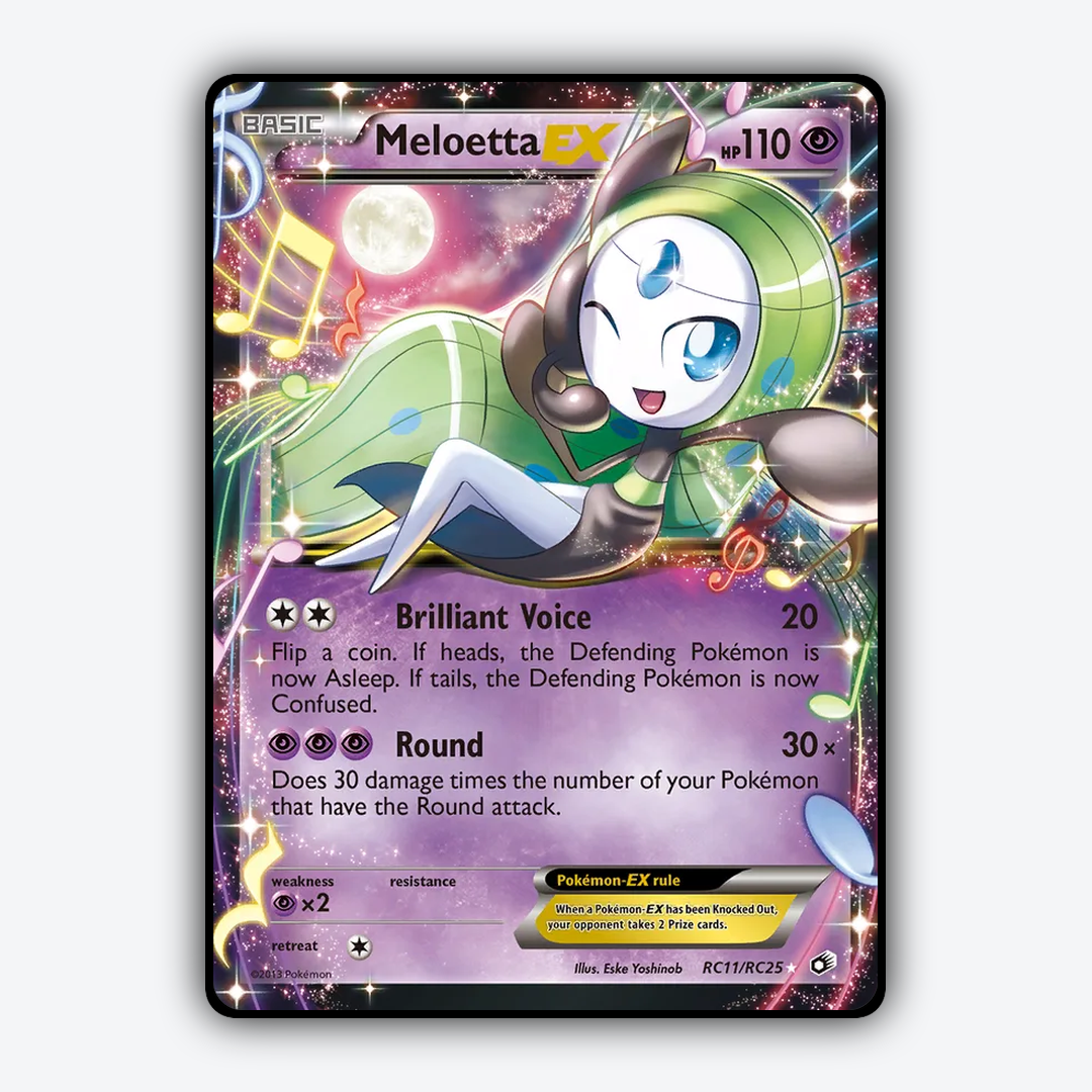 Meloetta-EX RC011/113 - RC011/113 Legendary Treasures Set - Card Rug