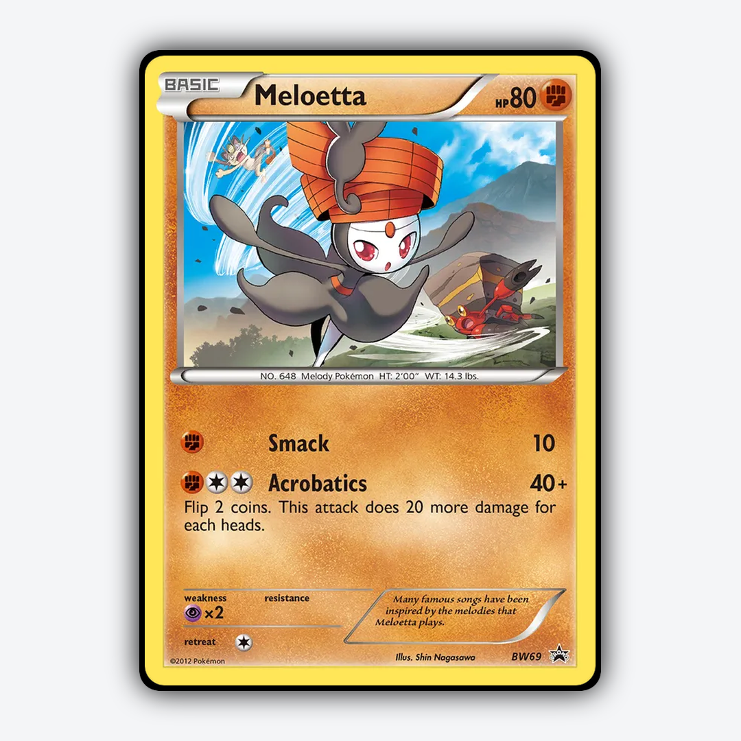 Meloetta #69 - BW Black Star Promos Set - Card Rug