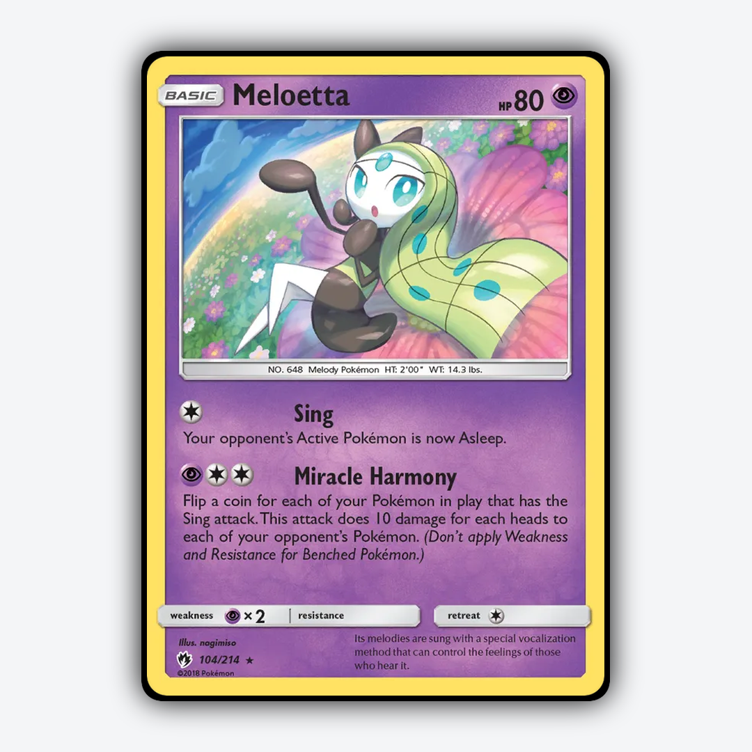 Meloetta 104/214 - Lost Thunder Set - Card Rug