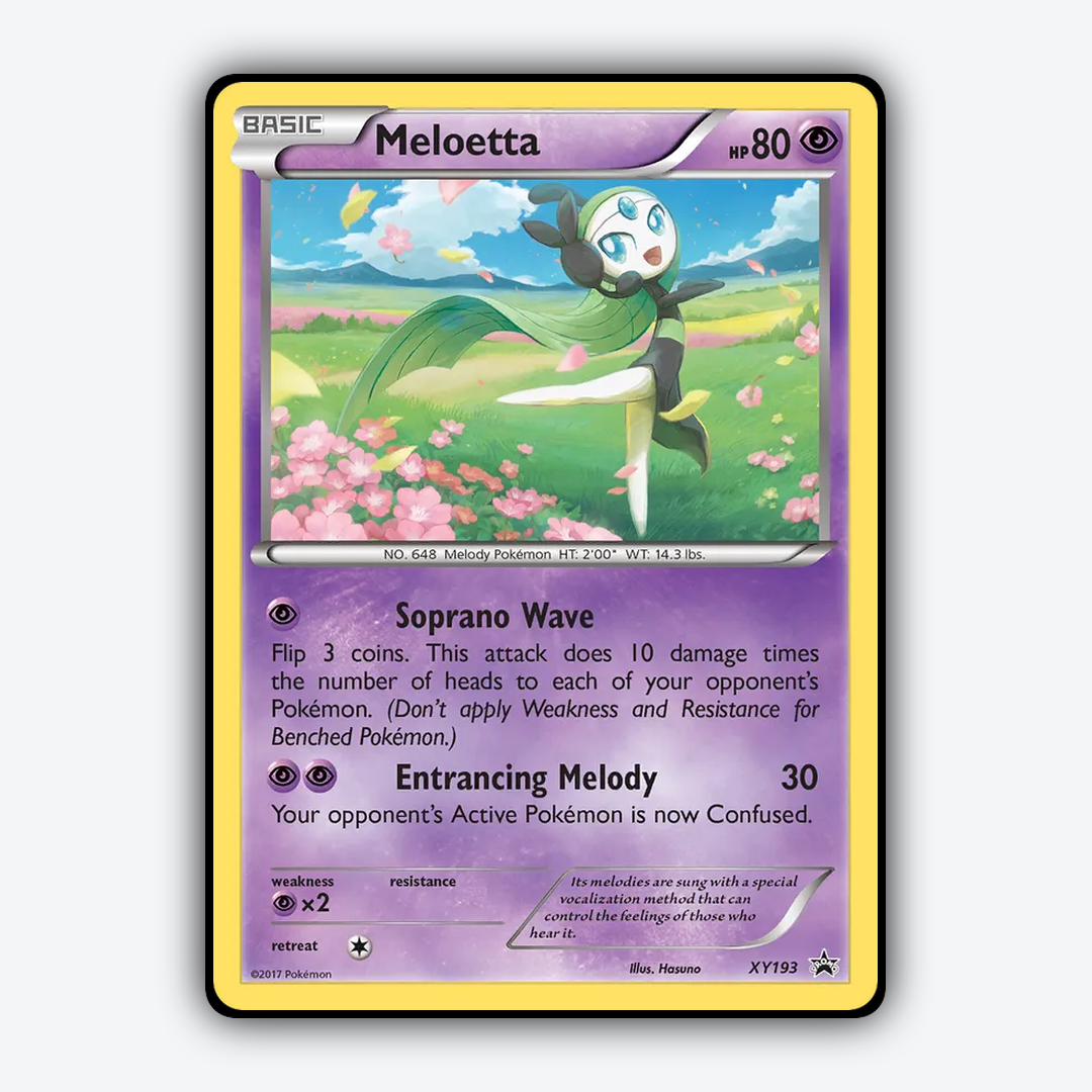 Meloetta #193 - XY Black Star Promos Set - Card Rug