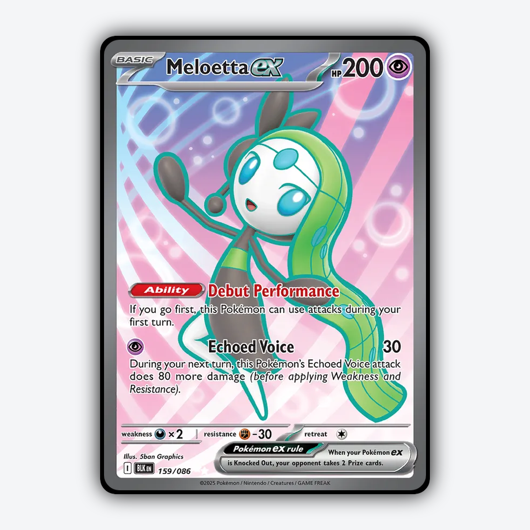Meloetta ex #159 - Black Bolt Set - Card Rug