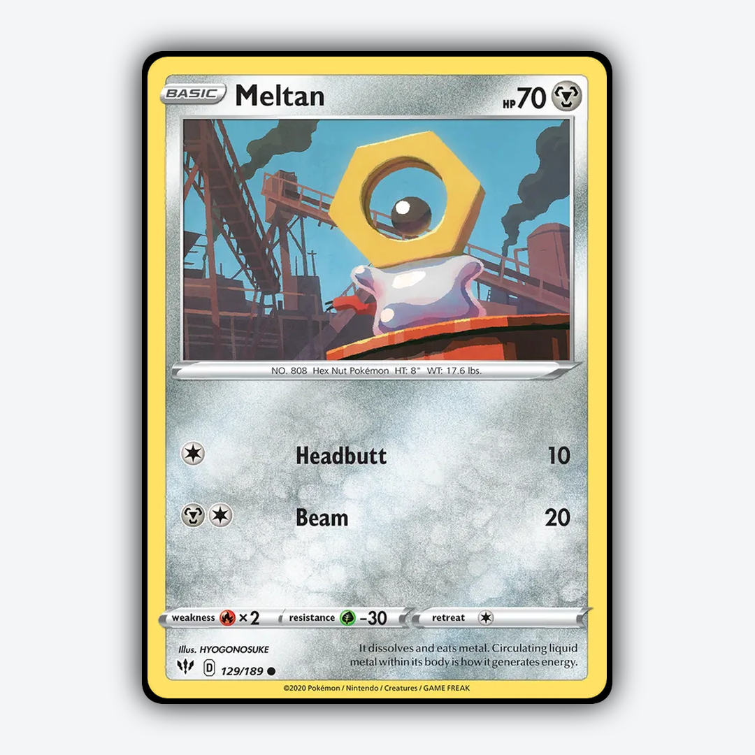Meltan 129/189 - Darkness Ablaze Set - Card Rug