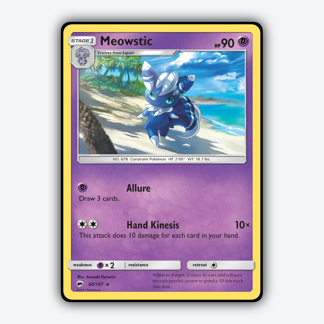Meowstic 060/147 - Burning Shadows Set - Card Rug