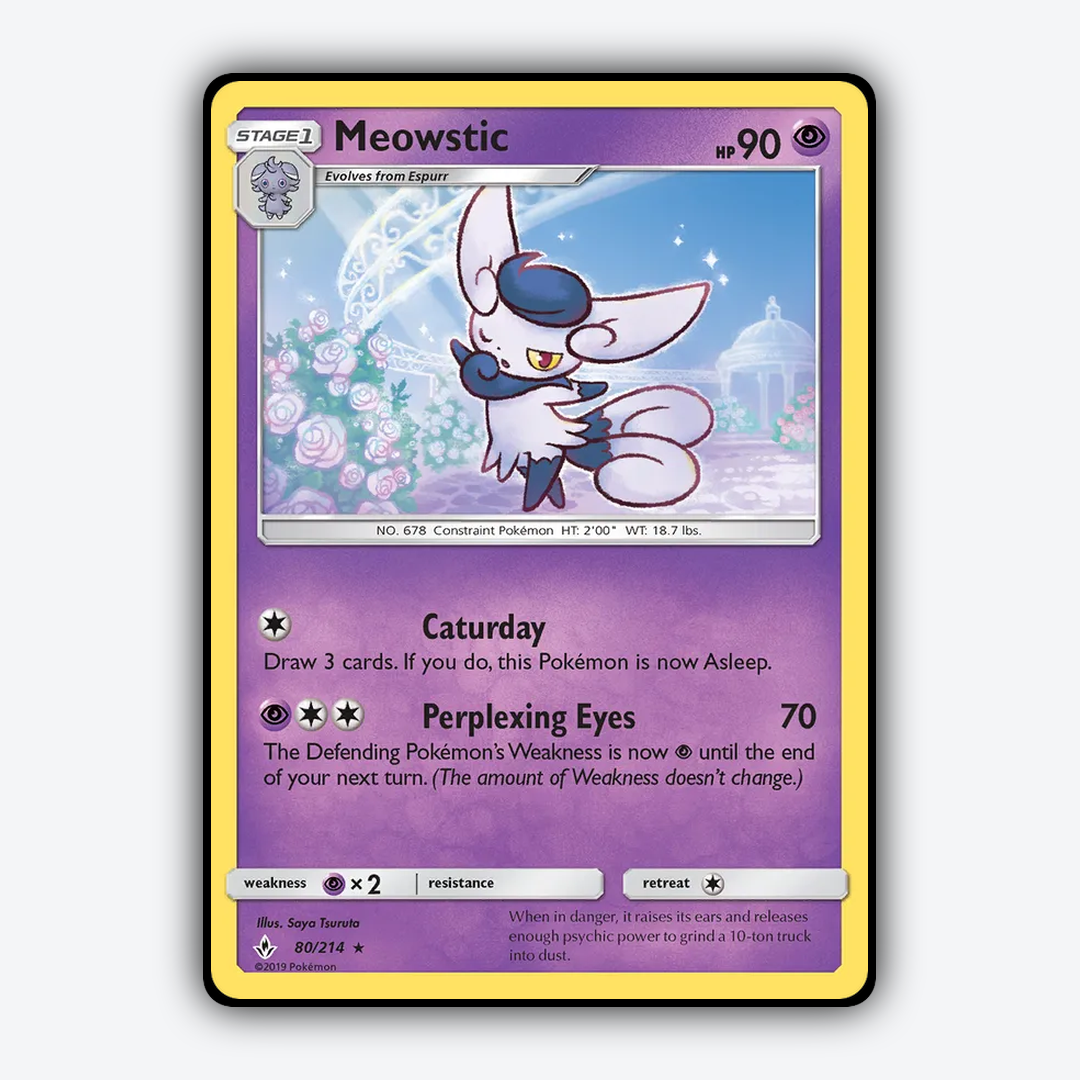 Meowstic 080/214 - Unbroken Bonds Set - Card Rug