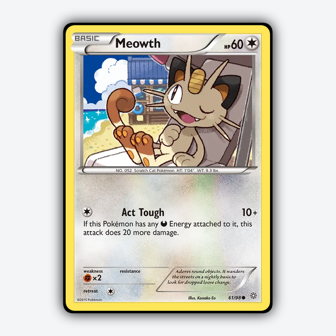 Meowth 061/98 - Ancient Origins Set - Card Rug