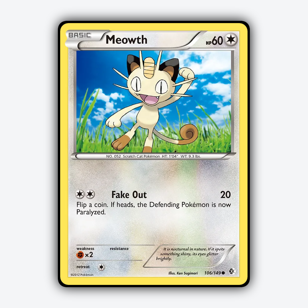 Meowth 106/149 - Boundaries Crossed Set - Card Rug