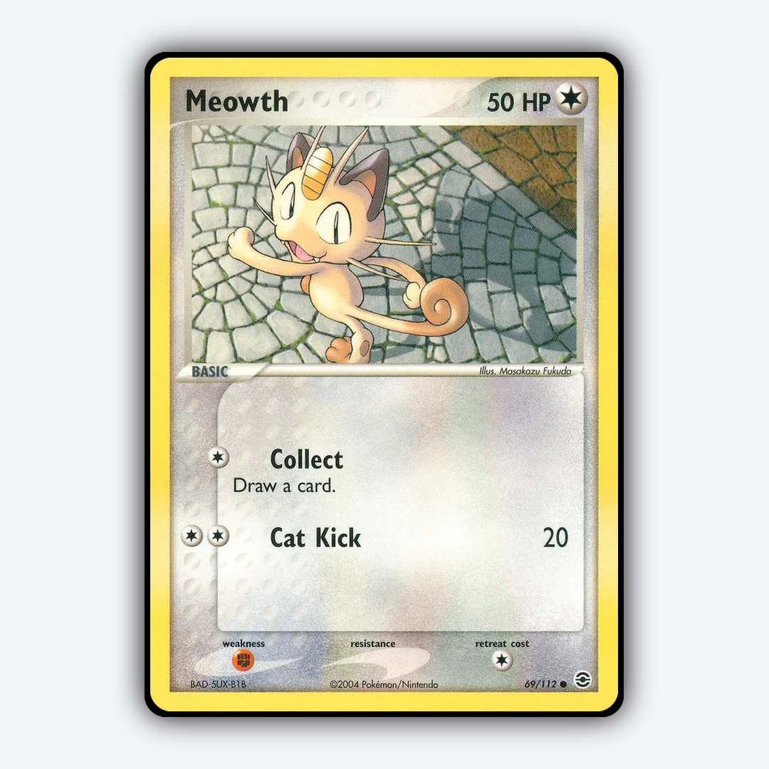 Meowth 069/112 - FireRed & LeafGreen Set - Card Rug
