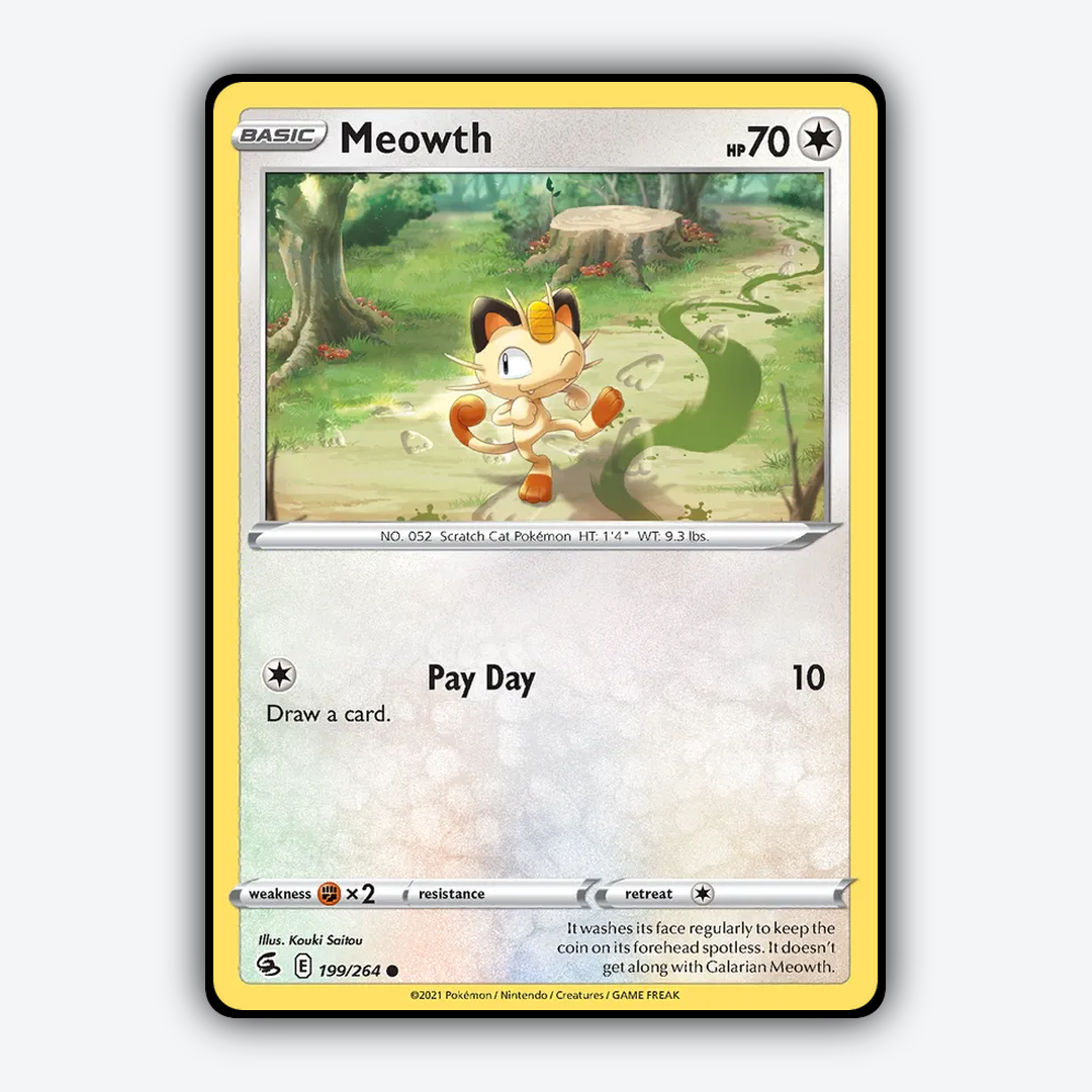 Meowth 199/264 - Fusion Strike Set - Card Rug