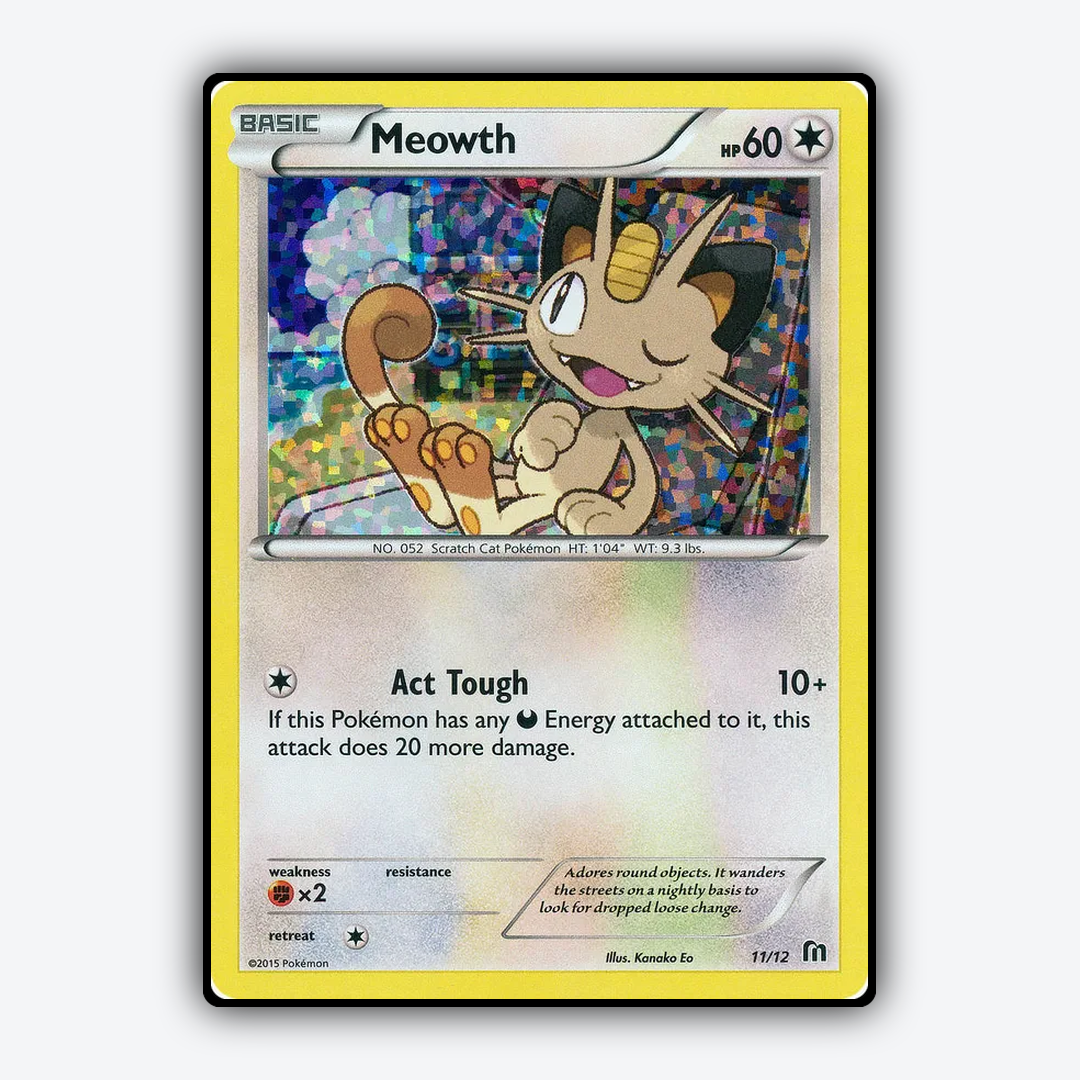 Meowth 011/12 - McDonald's Collection 2016 Set - Card Rug