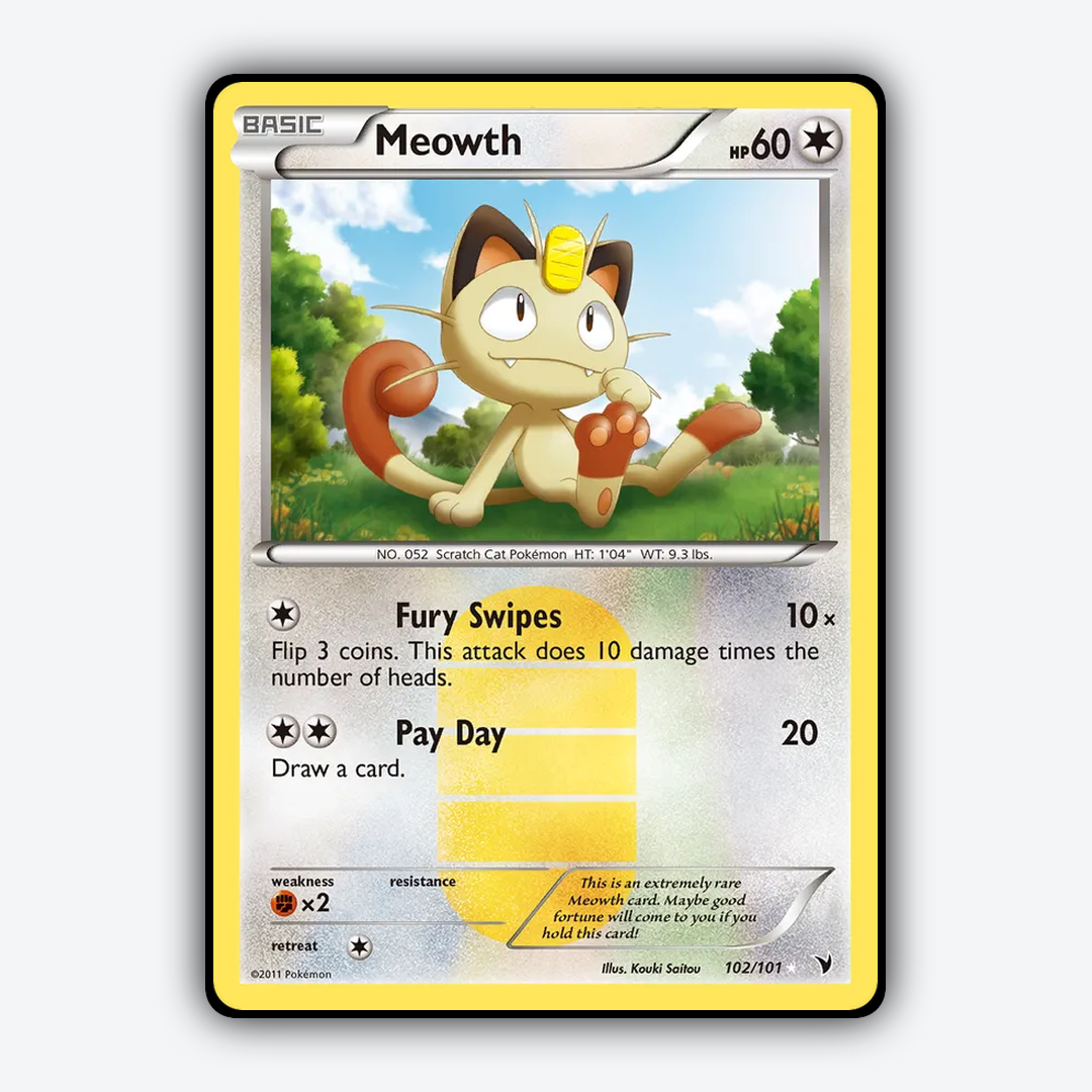 Meowth 102/101 - Noble Victories Set - Card Rug