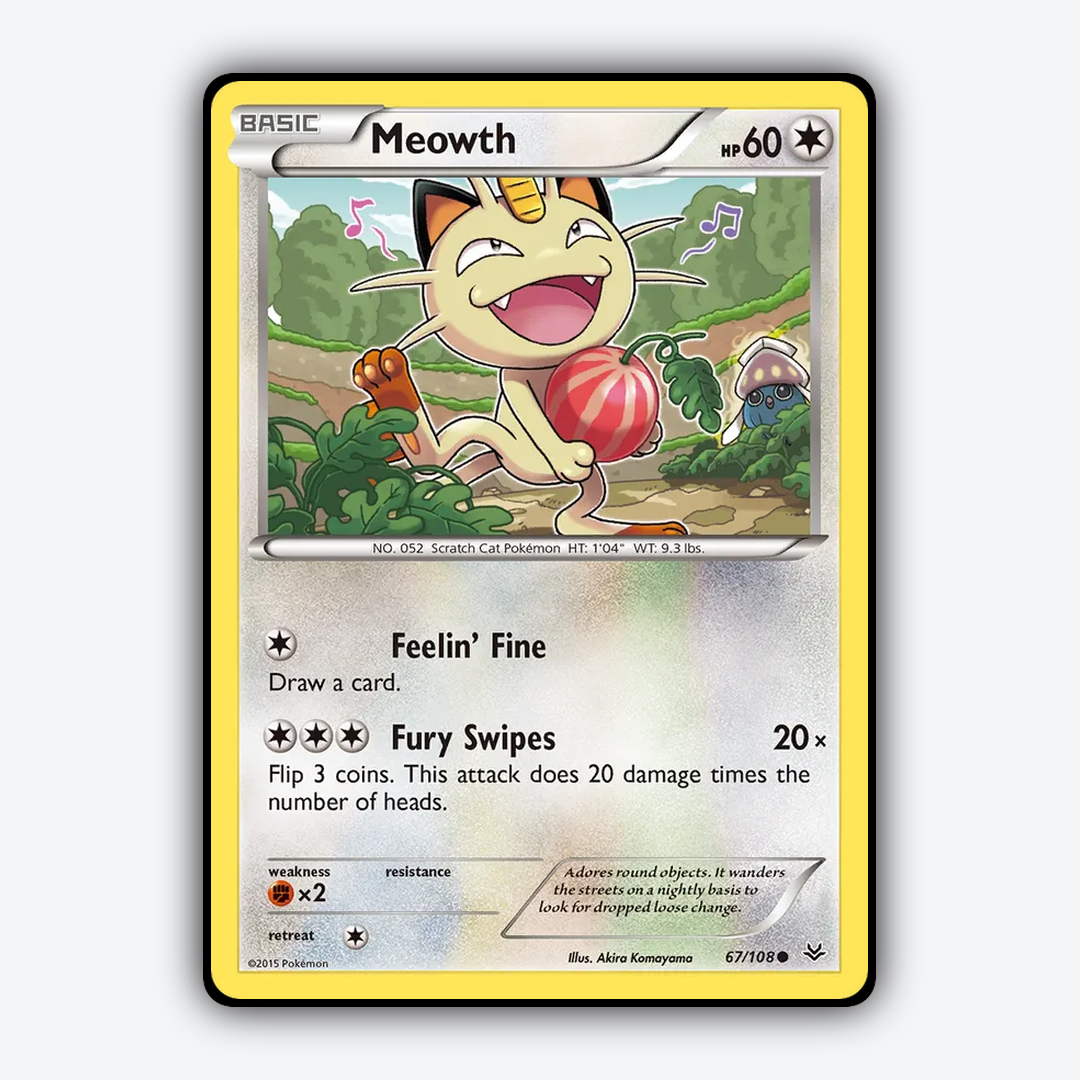 Meowth 067/108 - Roaring Skies Set - Card Rug