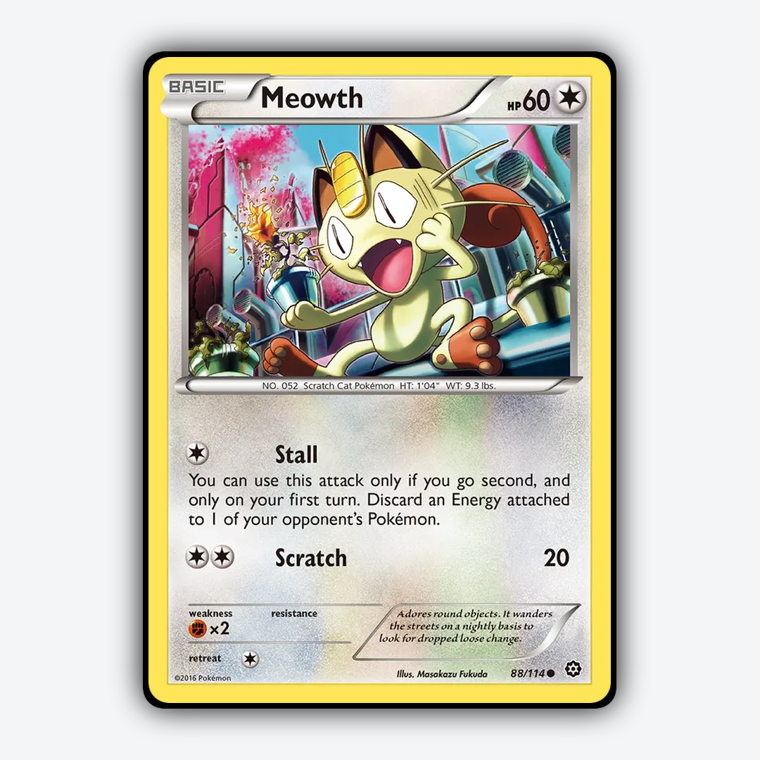 Meowth 088/114 - Steam Siege Set - Card Rug