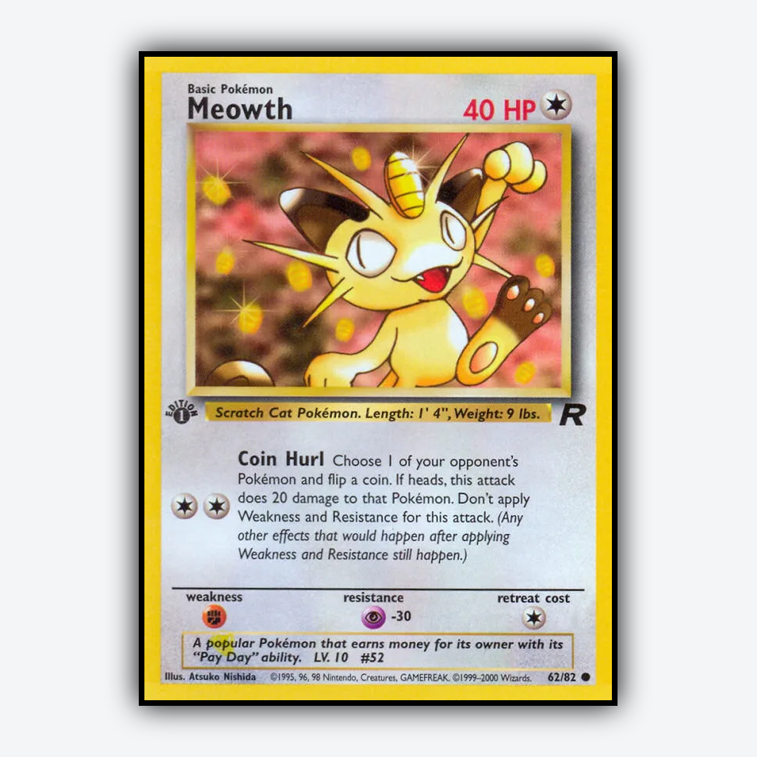 Meowth 062/82 - Team Rocket Set - Card Rug