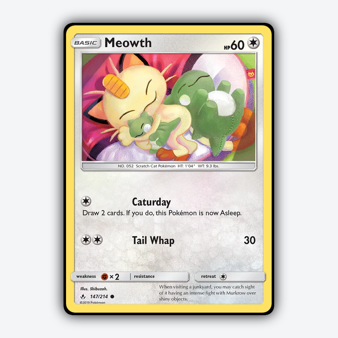 Meowth 147/214 - Unbroken Bonds Set - Card Rug