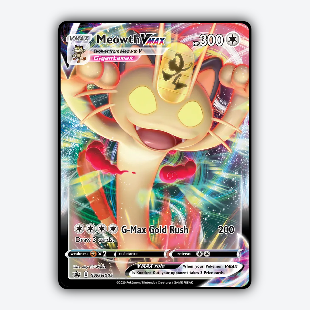 Meowth VMAX #5 - SWSH Black Star Promos Set - Card Rug