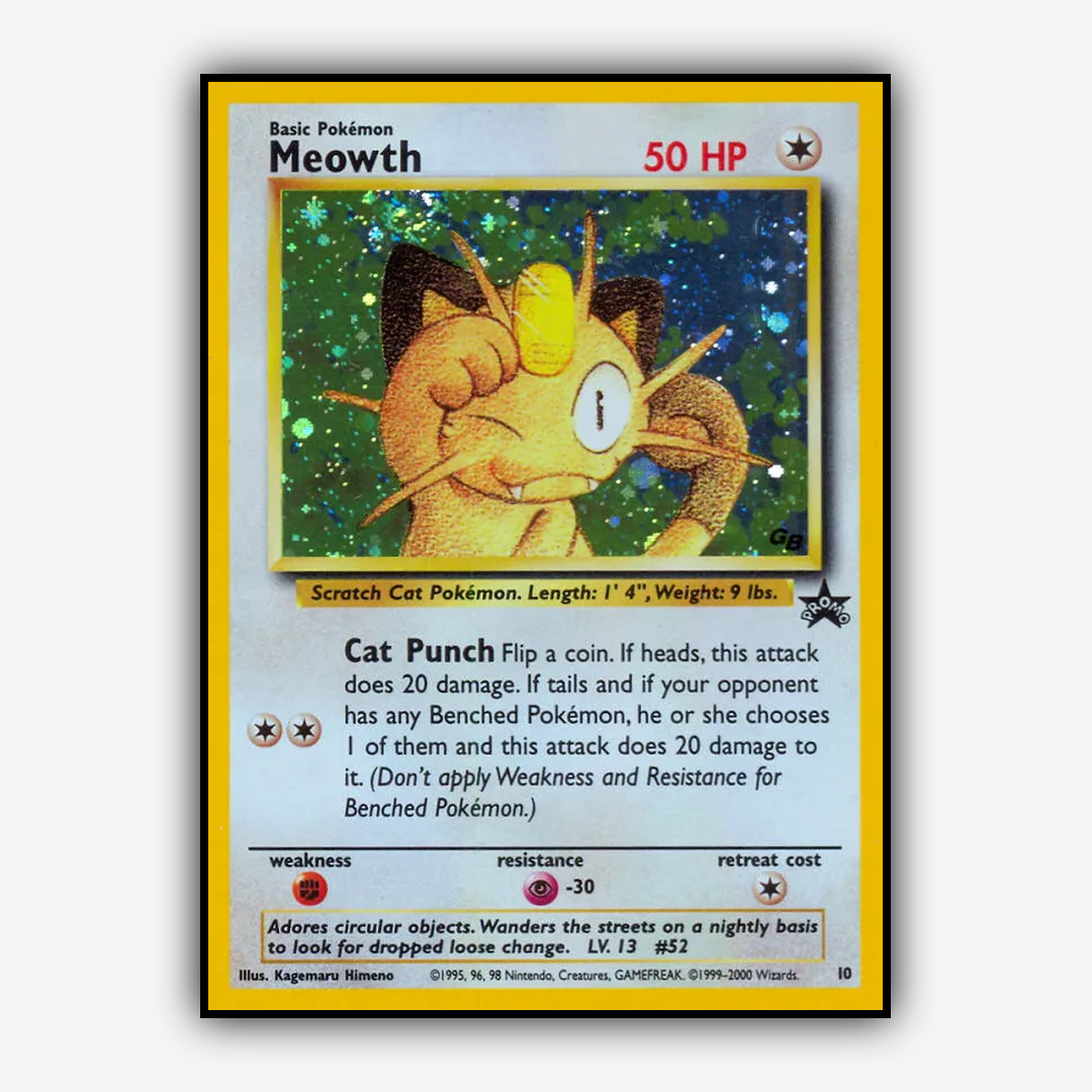 Meowth #10 - Wizards Black Star Promos Set - Card Rug