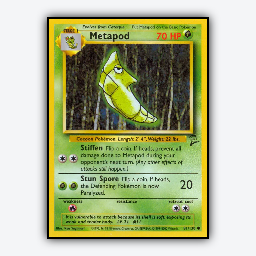 Metapod 081/130 - Base Set 2 Set - Card Rug