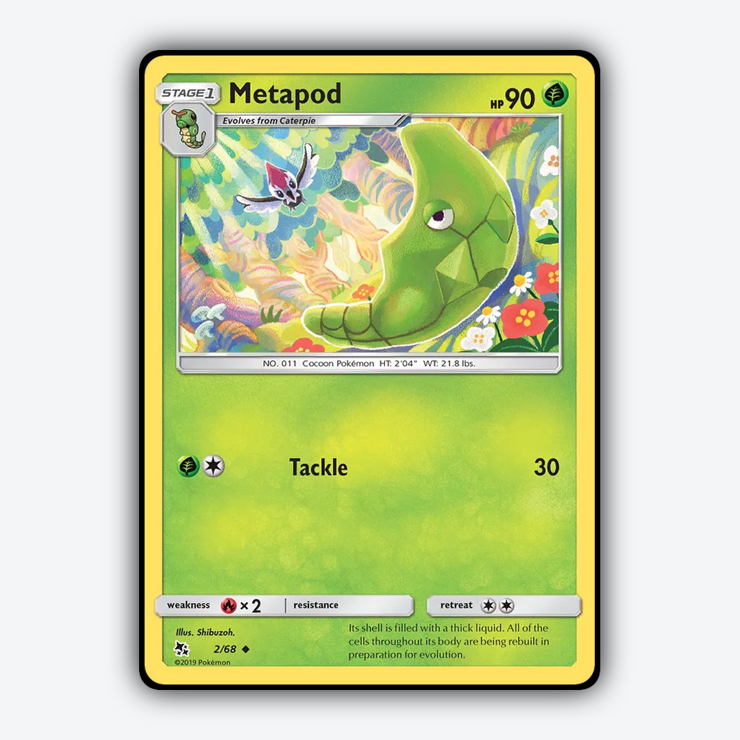Metapod 002/68 - Hidden Fates Set - Card Rug