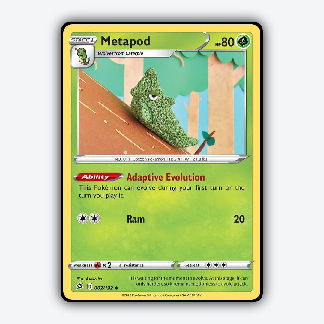 Metapod 002/192 - Rebel Clash Set - Card Rug