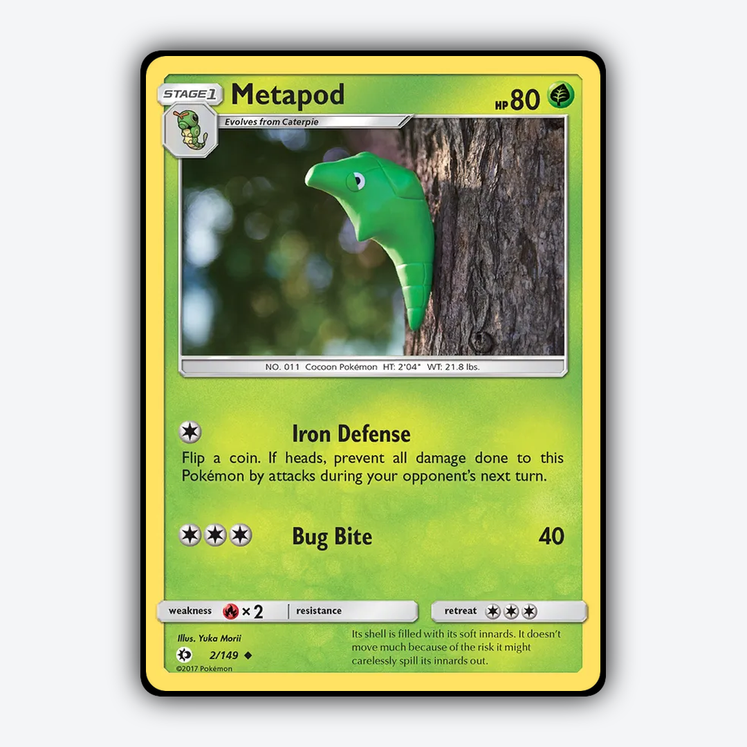 Metapod 002/149 - Sun & Moon Set - Card Rug