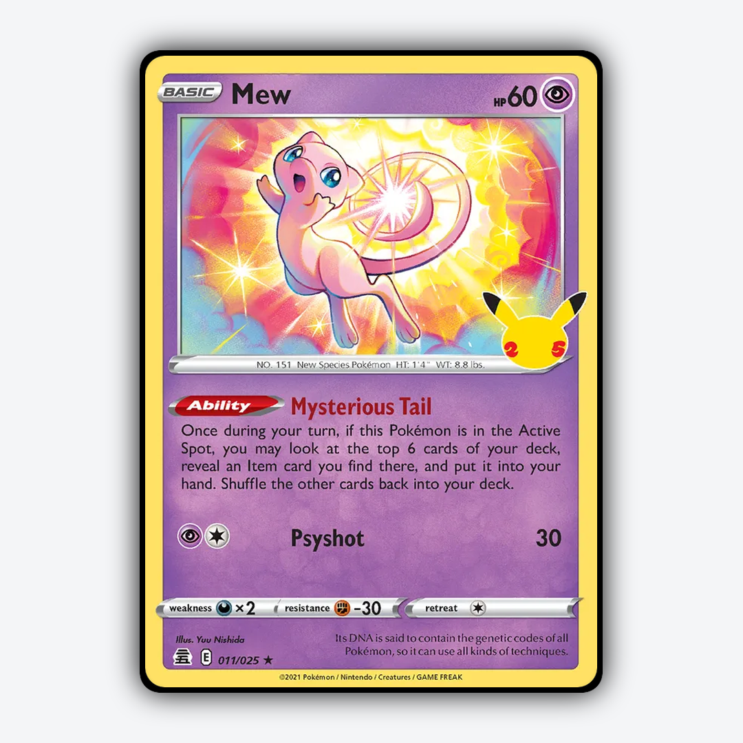 Mew #25 - Celebrations Set - Card Rug
