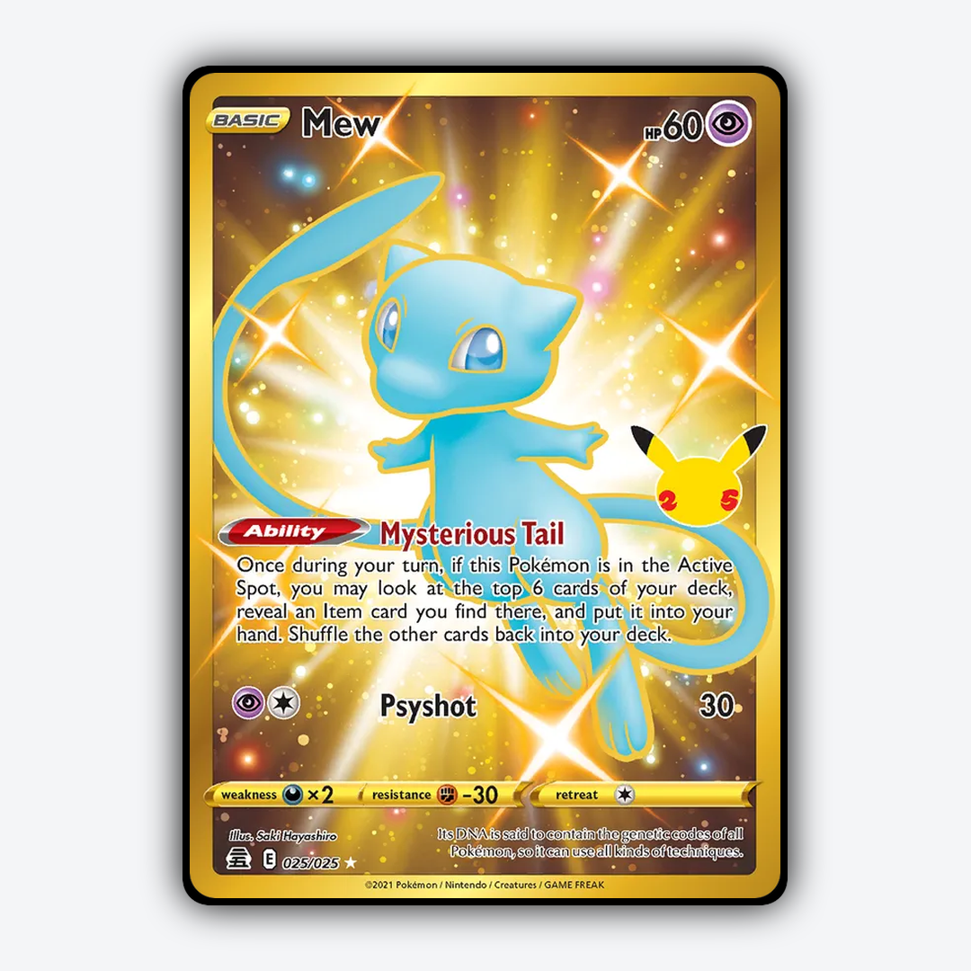 Mew #25 - Celebrations Set - Card Rug