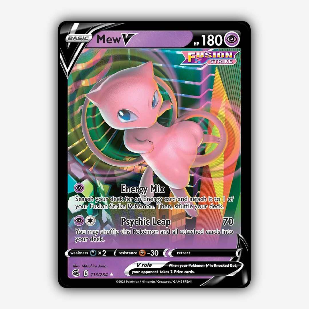 Mew V 113/264 - Fusion Strike Set - Card Rug