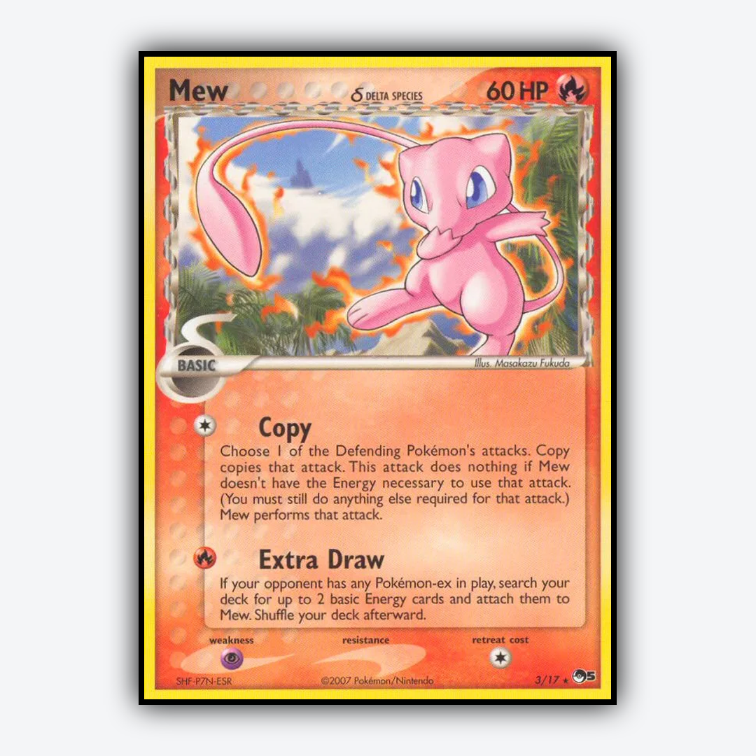 Mew δ 003/17 - POP Series 5 Set - Card Rug