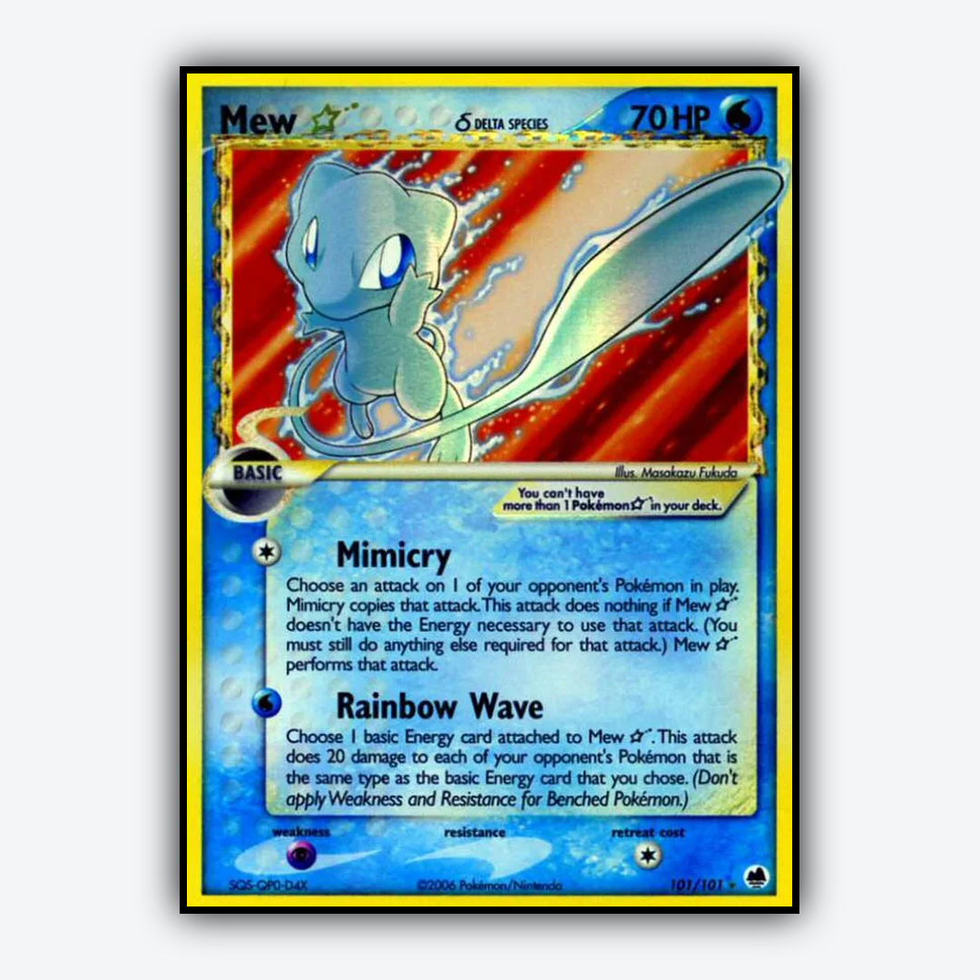 Mew ★ δ 101/101 - Dragon Frontiers Set - Card Rug
