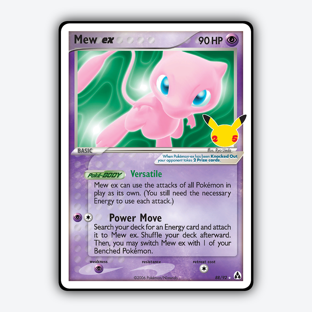 Mew ex #88 - Celebrations: Classic Collection Set - Card Rug