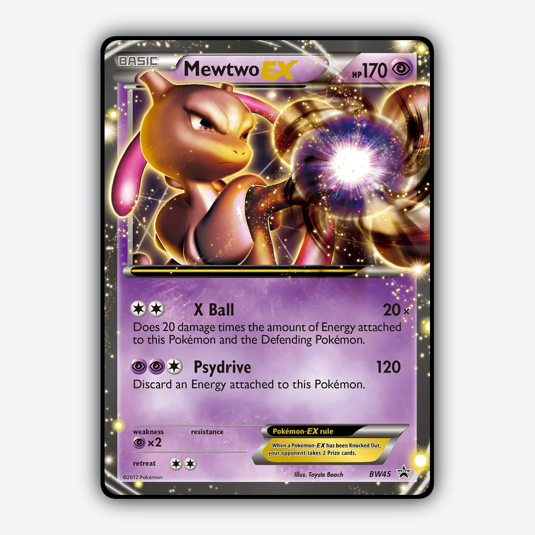 Mewtwo-EX #45 - BW Black Star Promos Set - Card Rug