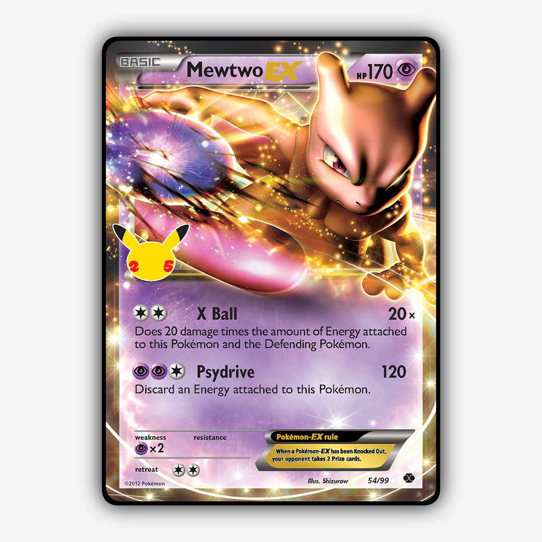 Mewtwo-EX #54 - Celebrations: Classic Collection Set - Card Rug