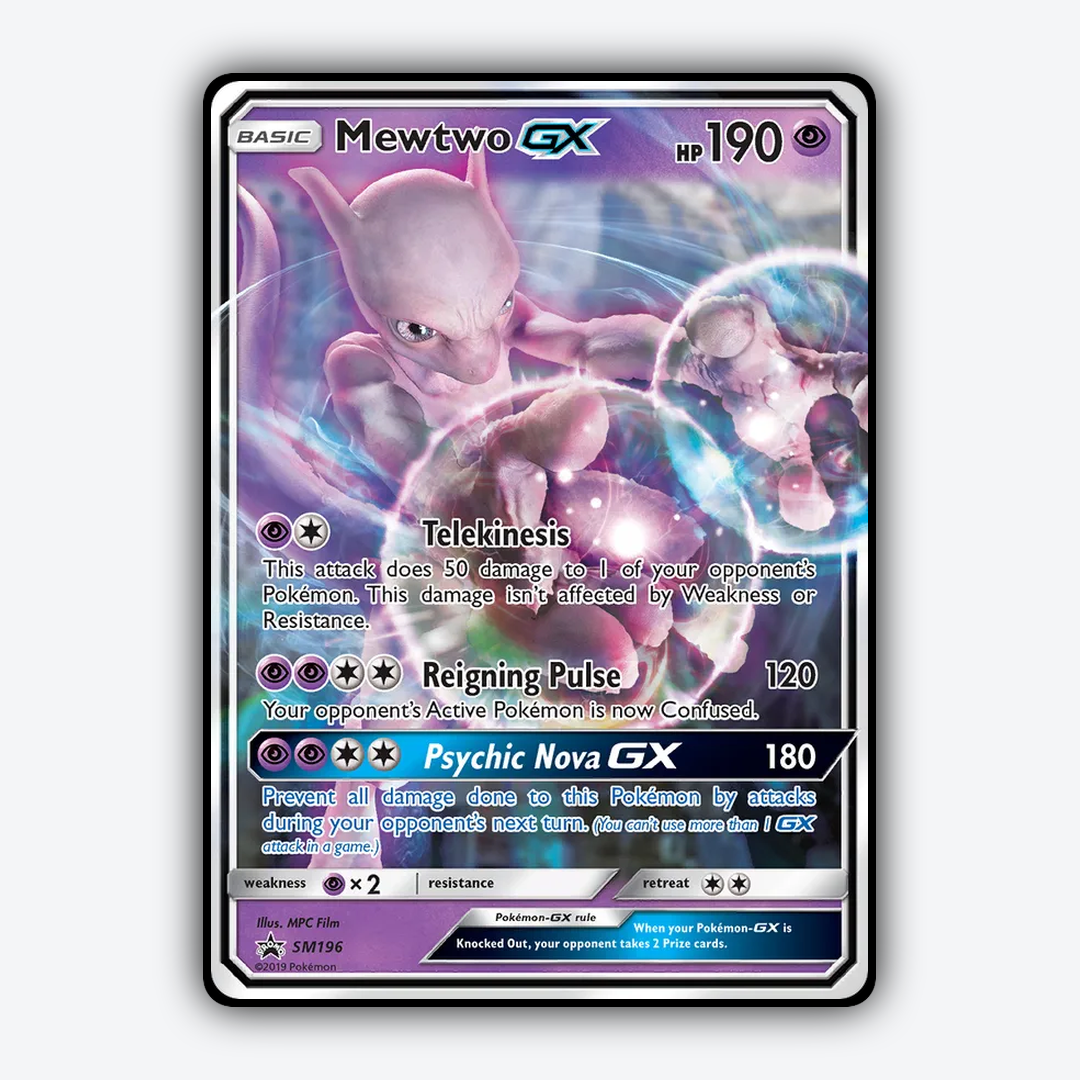 Mewtwo-GX #196 - SM Black Star Promos Set - Card Rug