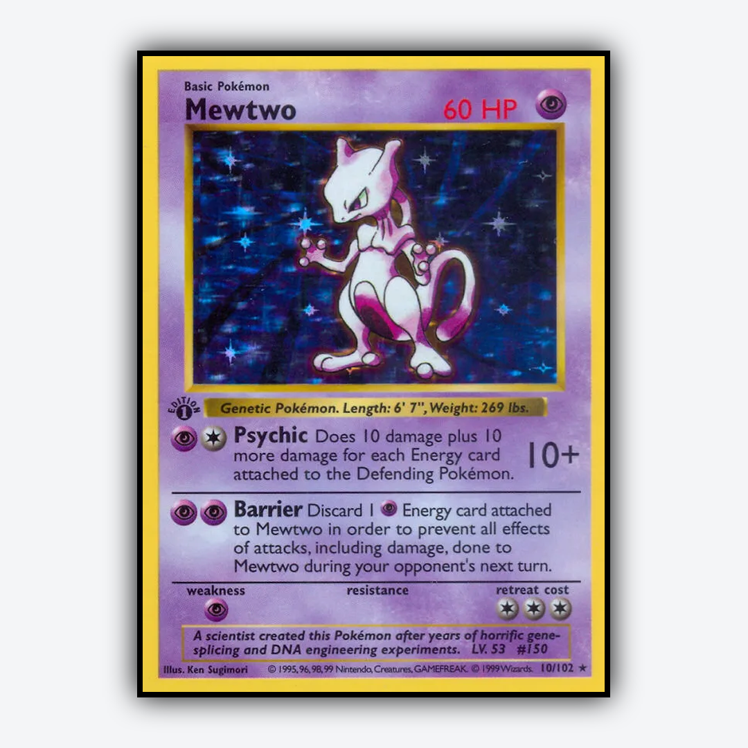Mewtwo #10 - Base Set - Card Rug