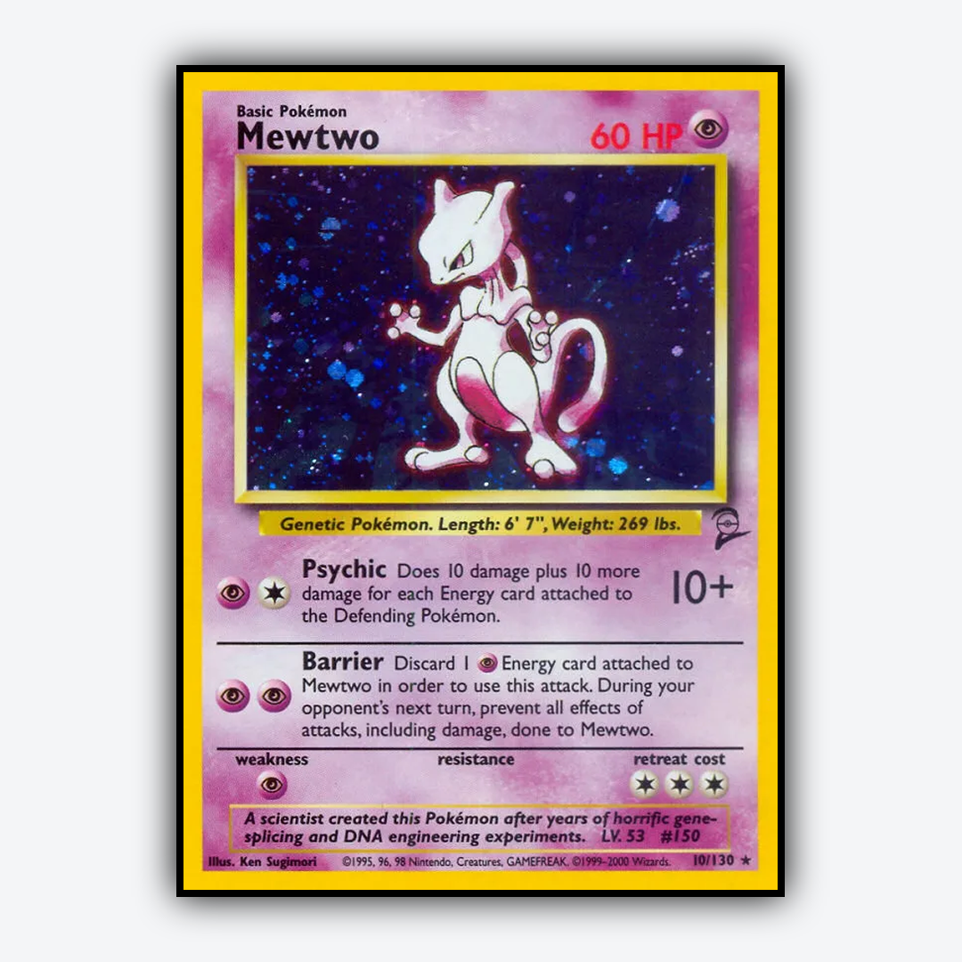 Mewtwo 010/130 - Base Set 2 Set - Card Rug