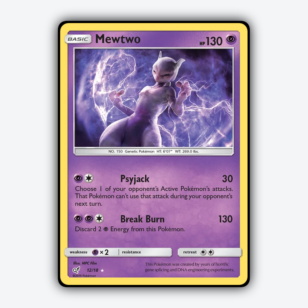 Mewtwo 012/18 - Detective Pikachu Set - Card Rug