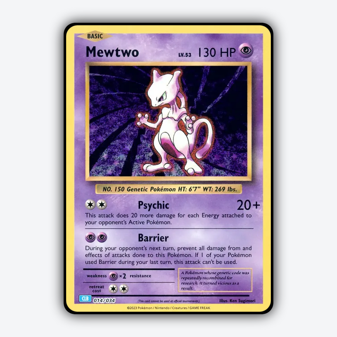 Mewtwo 014/034 - Pokémon TCG Classic - Blastoise Set - Card Rug