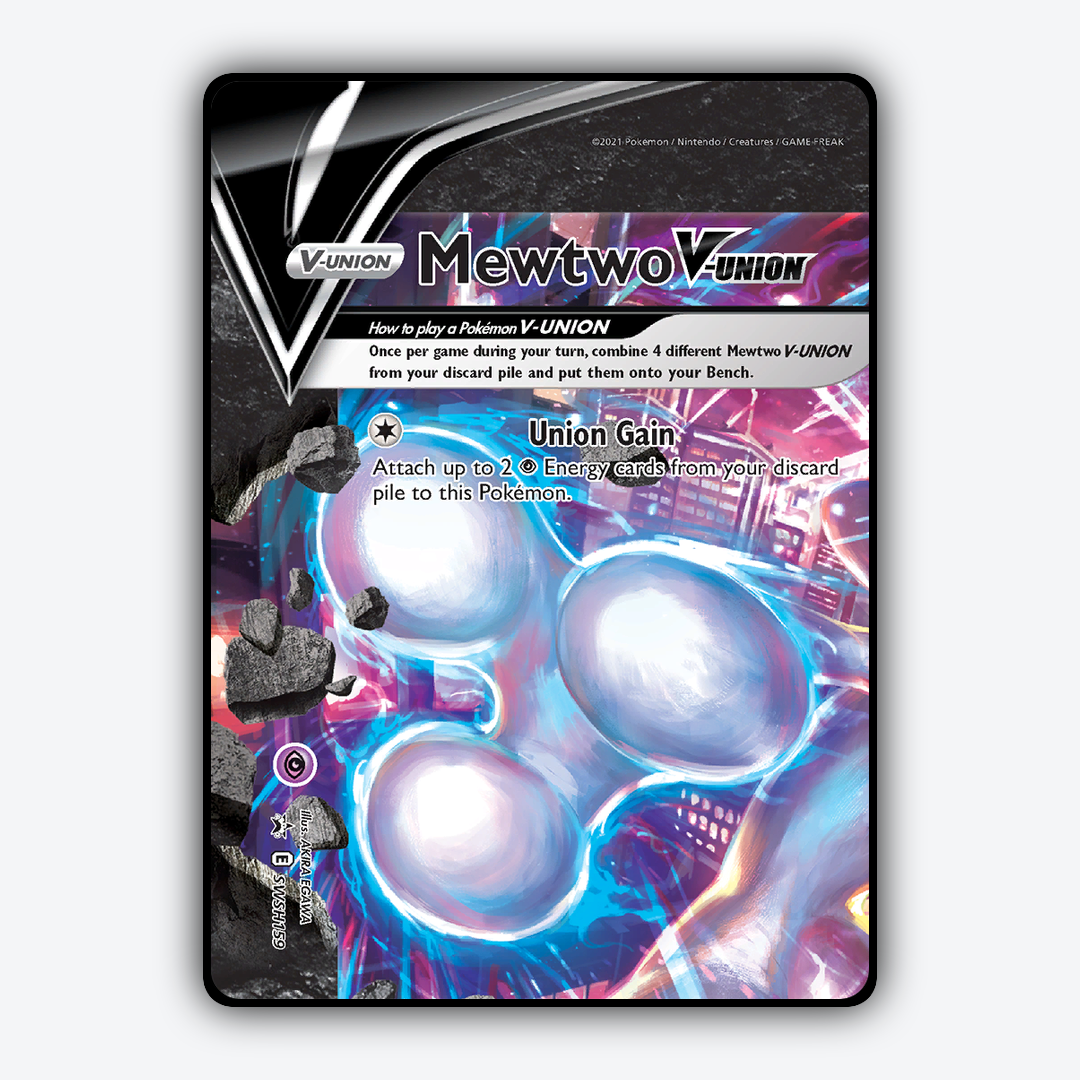 Mewtwo V-UNION #159 - SWSH Black Star Promos Set - Card Rug