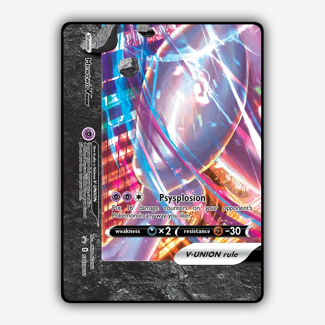 Mewtwo V-UNION #161 - SWSH Black Star Promos Set - Card Rug